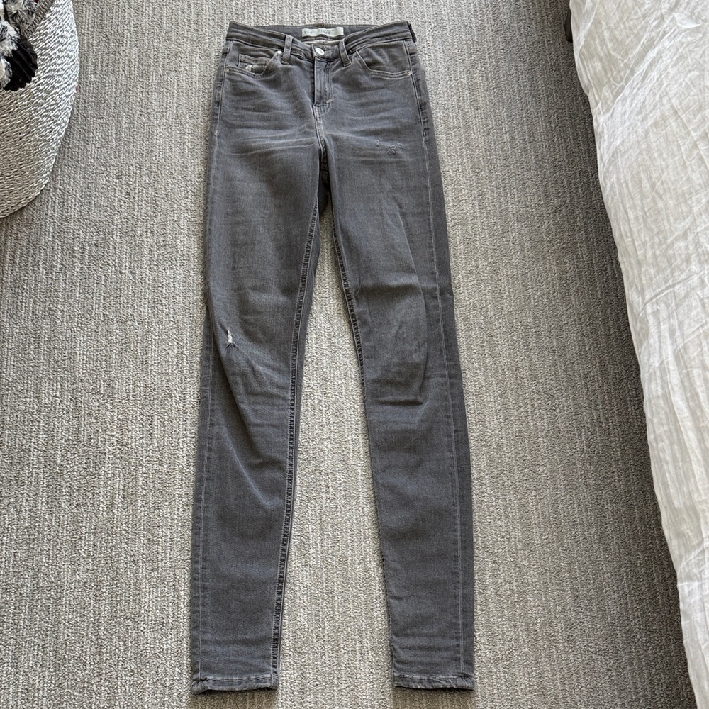 Topshop Charcoal Tall Skinny Jeans